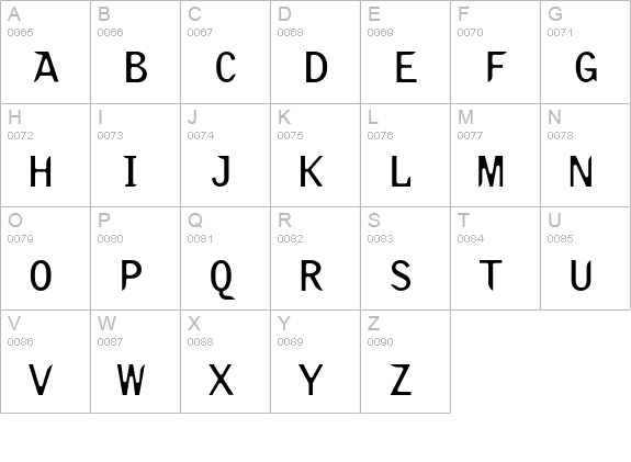 Truth-Letter uppercase A-Z preview