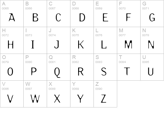 Truth-Lite uppercase A-Z preview