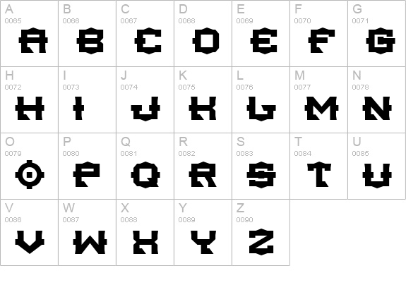 Tsa Normal uppercase A-Z preview