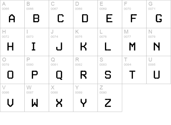 TSERIES C uppercase A-Z preview