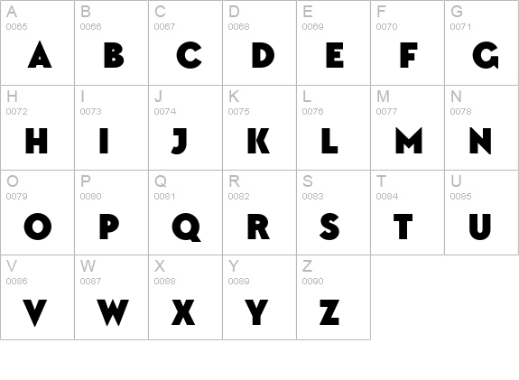 TT Chocolates Black uppercase A-Z preview