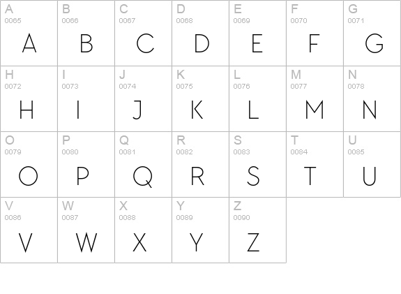 TT Chocolates Light uppercase A-Z preview