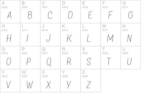 TT Masters Thin uppercase A-Z preview