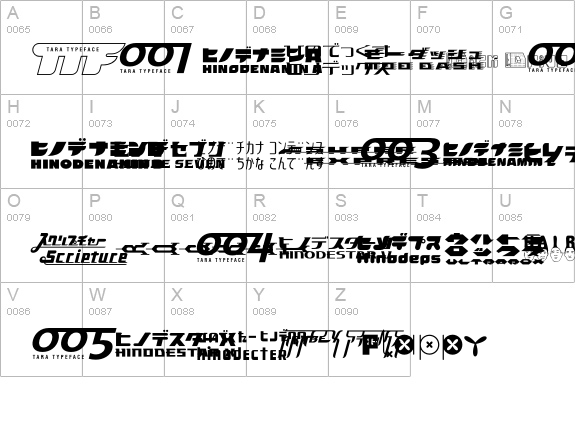 TTF uppercase A-Z preview