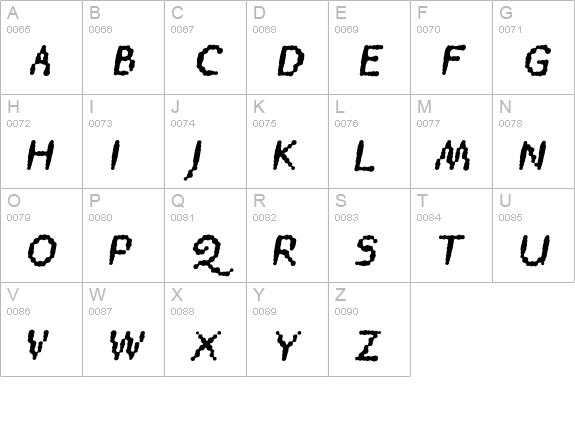 TTRheostatFahrenheit-BoldItalic uppercase A-Z preview