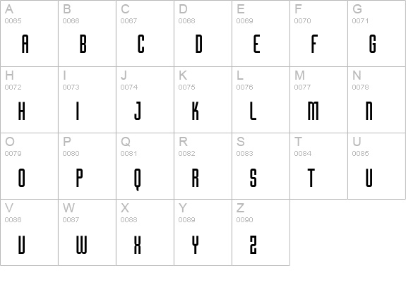 Tube-Regular uppercase A-Z preview