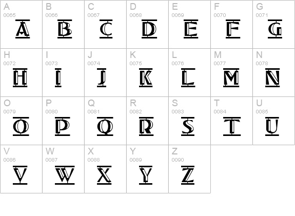 TucsonTwoStepNF uppercase A-Z preview