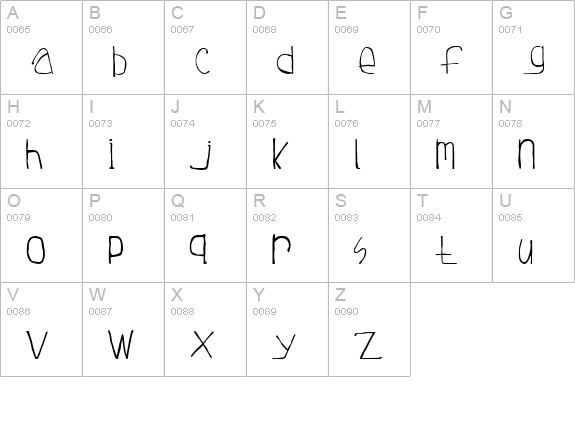 Tuesday uppercase A-Z preview