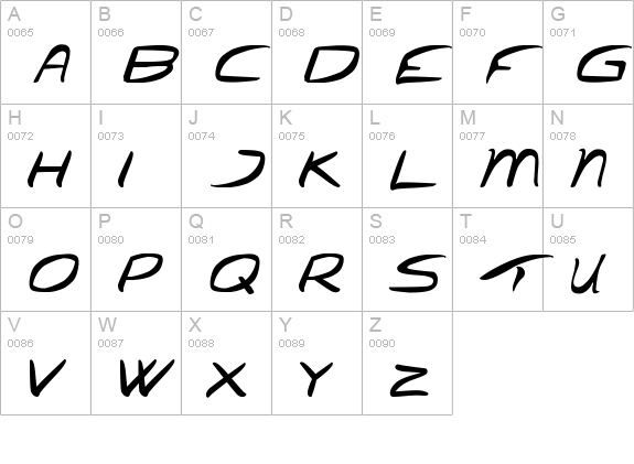 Turkiye uppercase A-Z preview