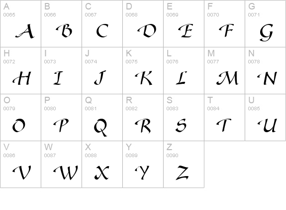 Turnier uppercase A-Z preview