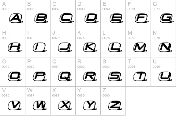 Tvdinner uppercase A-Z preview