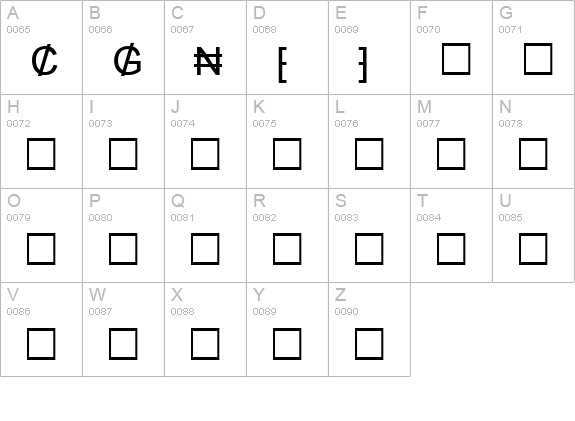 TWA Others uppercase A-Z preview