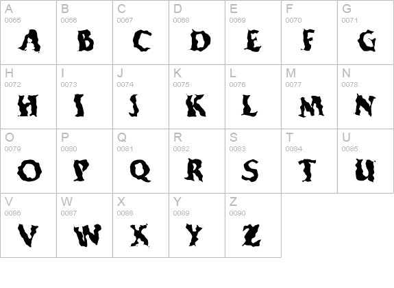 Tweaked uppercase A-Z preview
