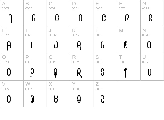 Twee uppercase A-Z preview