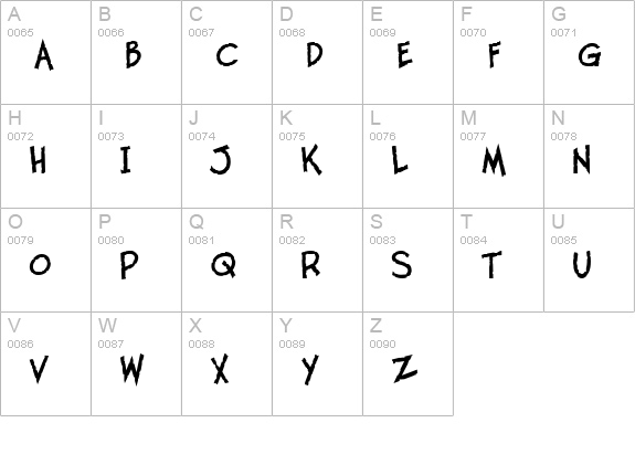 Twelve Ton Fishstick uppercase A-Z preview