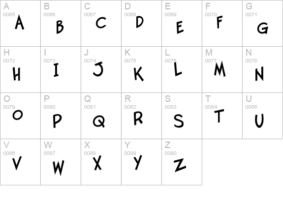 Twelve Ton Goldfish uppercase A-Z preview