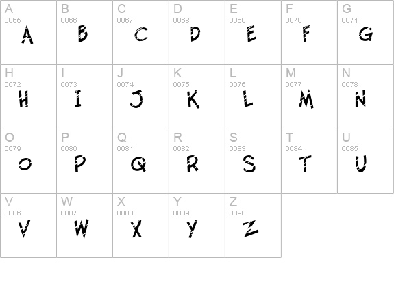 Twelve Ton Sushi uppercase A-Z preview