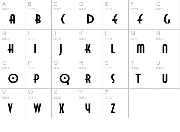 Twentieth Century Poster1 uppercase A-Z preview