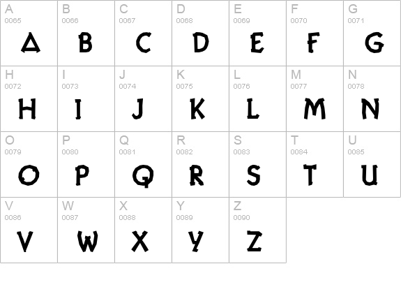 Twig Bold uppercase A-Z preview