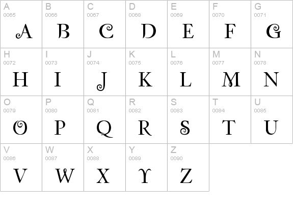 Twilight uppercase A-Z preview