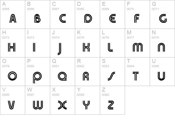 Twinkie Display SSi uppercase A-Z preview