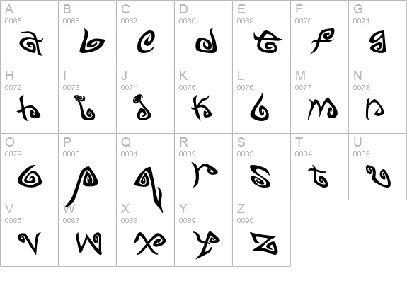 TWIRLZ uppercase A-Z preview