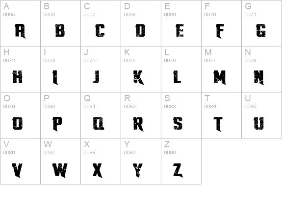 Twisted Stallions uppercase A-Z preview