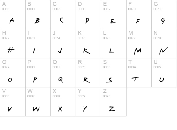 Twister uppercase A-Z preview
