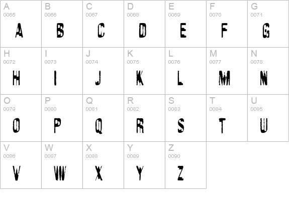 Twoface ICG uppercase A-Z preview
