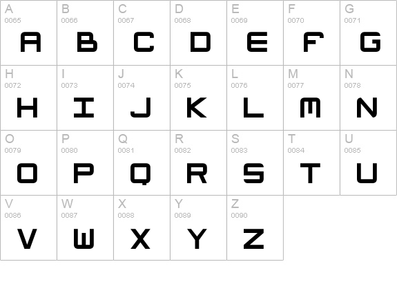 Tycho uppercase A-Z preview