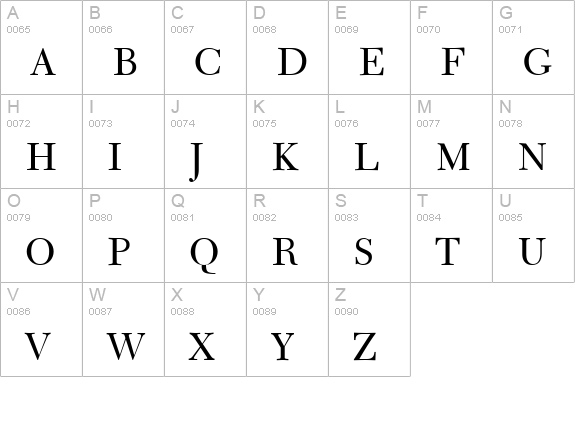 Tycoon SSi uppercase A-Z preview