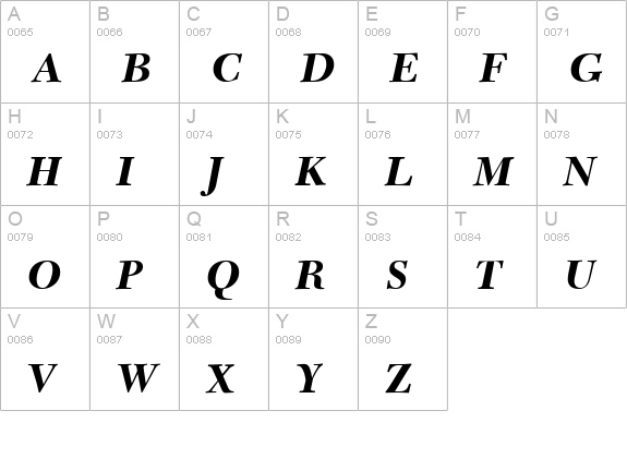 Tycoon SSi Bold Italic Old Style Figures uppercase A-Z preview