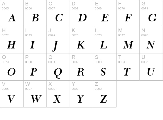 Tycoon SSi Semi Bold Italic uppercase A-Z preview