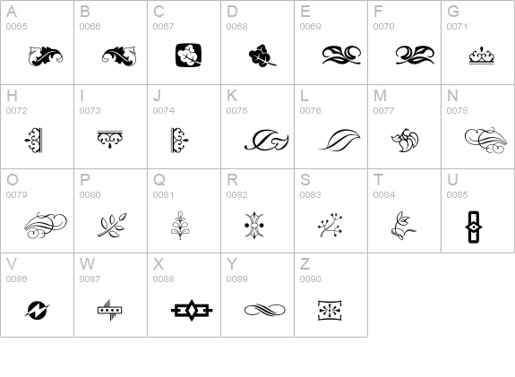 Type Embellishments Two uppercase A-Z preview