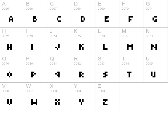 Type Four uppercase A-Z preview