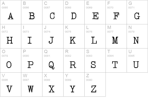 Type right! uppercase A-Z preview