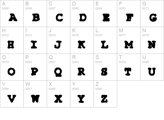 Type-Simple uppercase A-Z preview