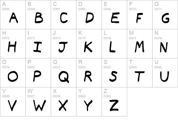 Typeecanoe uppercase A-Z preview