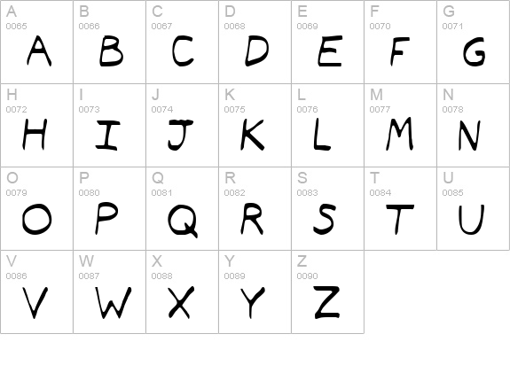 Typeecanoe Light uppercase A-Z preview