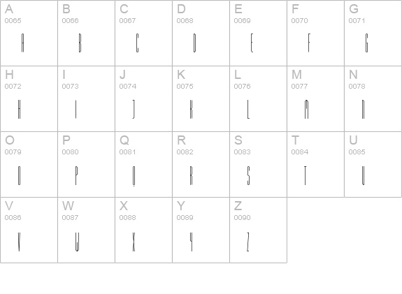 Typeface-FourOne uppercase A-Z preview
