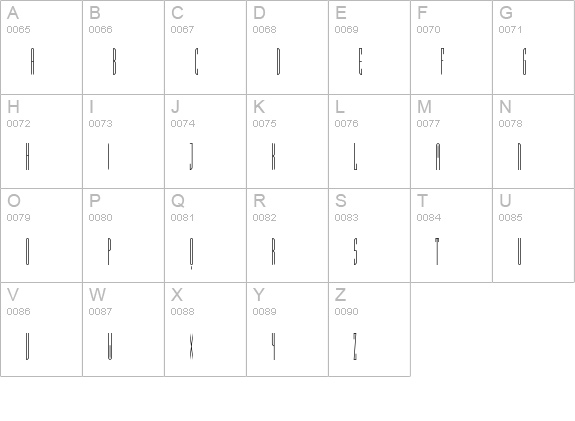 Typeface-FourTwo uppercase A-Z preview