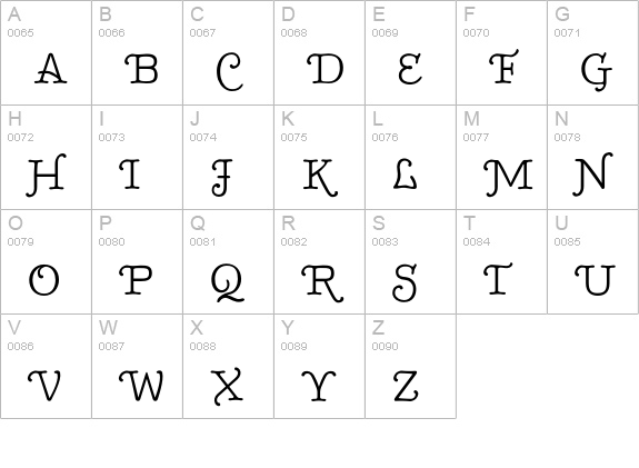 TypenradSpecial uppercase A-Z preview