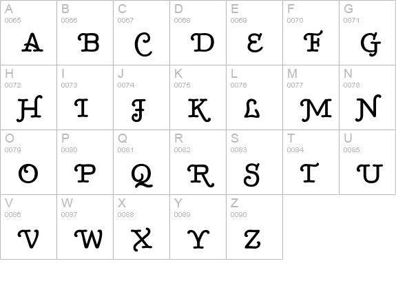 TypenradSpecialBold uppercase A-Z preview