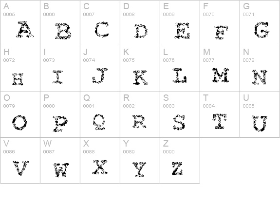 Typewriter from hell uppercase A-Z preview