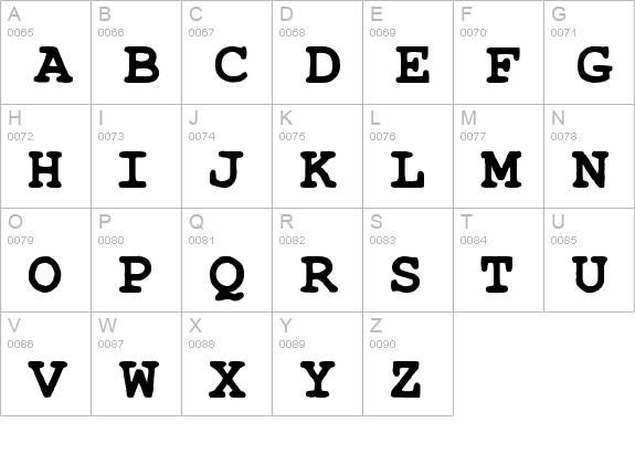 TypeWrong Smudged - DGL Bold uppercase A-Z preview