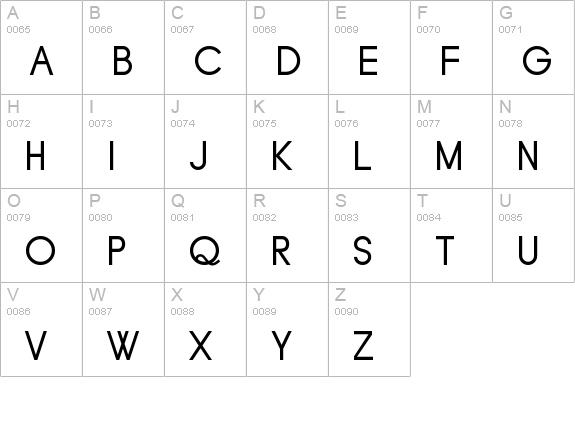 Typo Grotesk uppercase A-Z preview