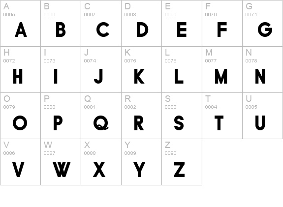 Typo Grotesk Black uppercase A-Z preview