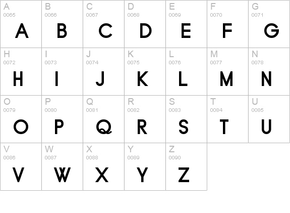 Typo Grotesk Bold uppercase A-Z preview