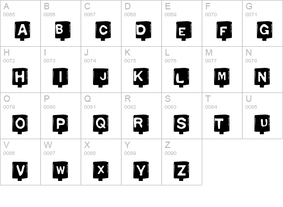 Typo Negative uppercase A-Z preview