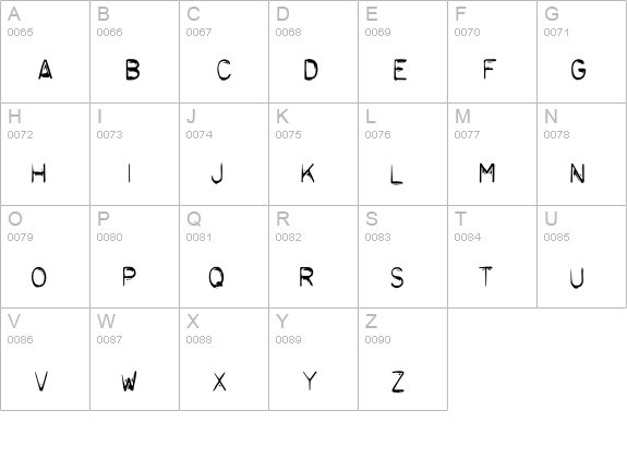 Typo-Positive uppercase A-Z preview
